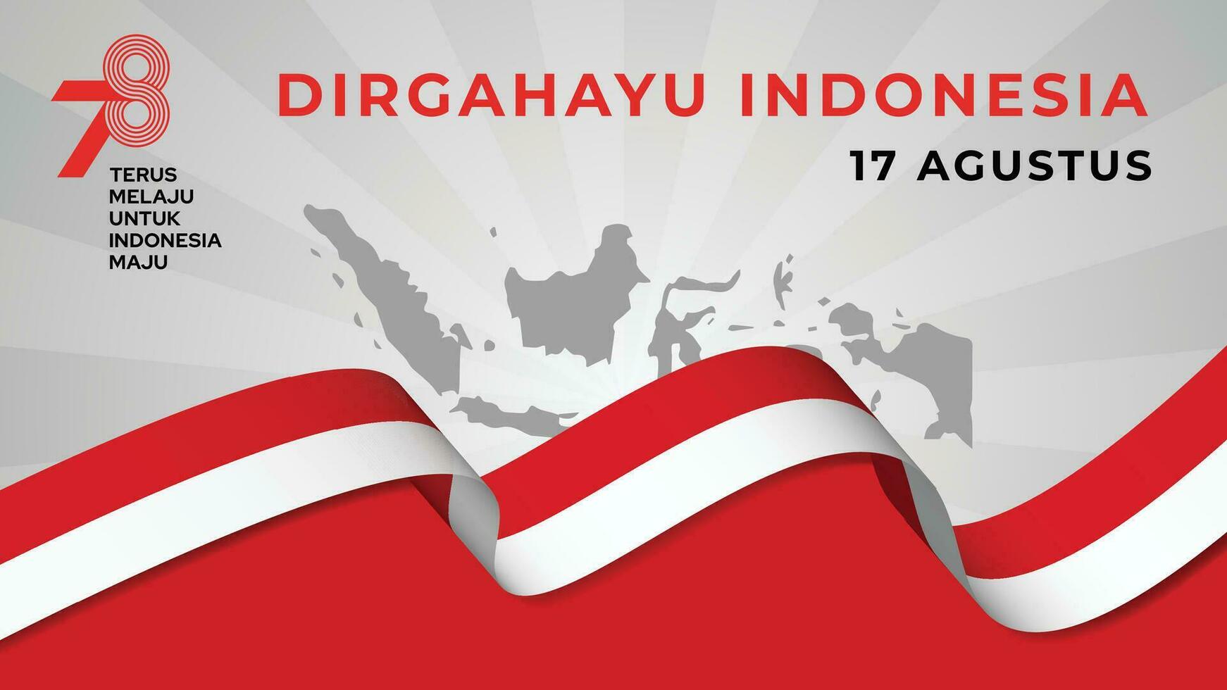 indonesien oberoende dag 17 augusti vektor