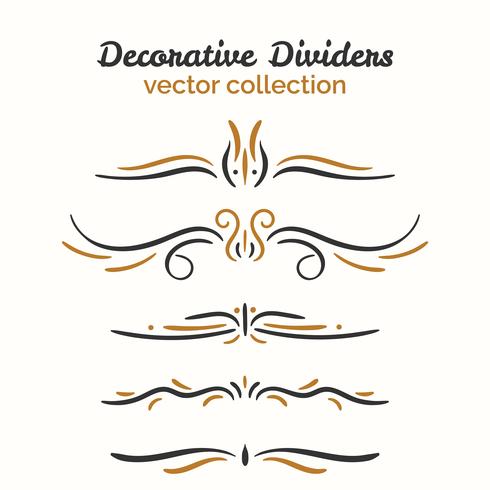 Ornamental dekorativa element uppsättning vektor