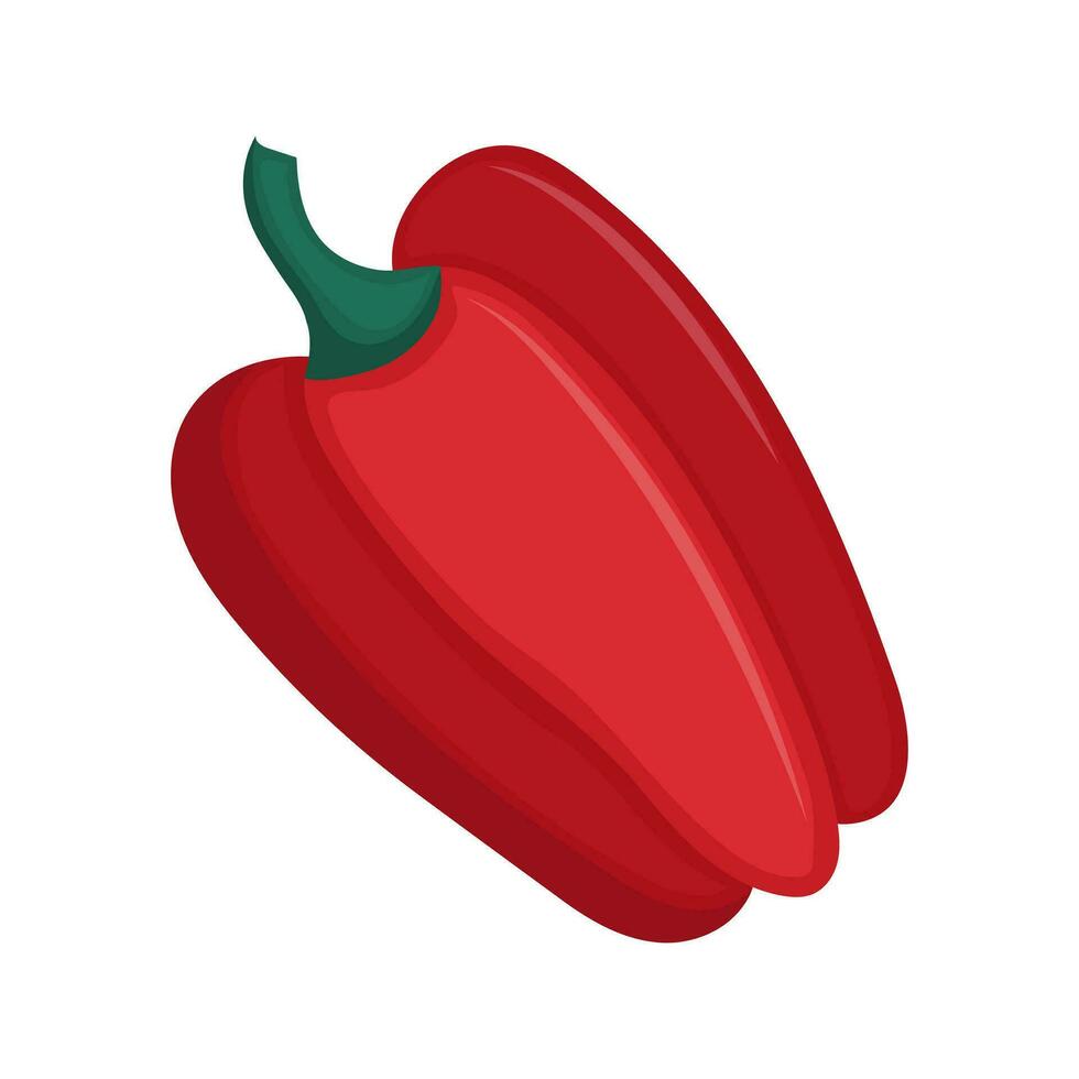 röd ljuv paprika. borlgar hackad paprika. platt vektor illustration isolerat på vit bakgrund.