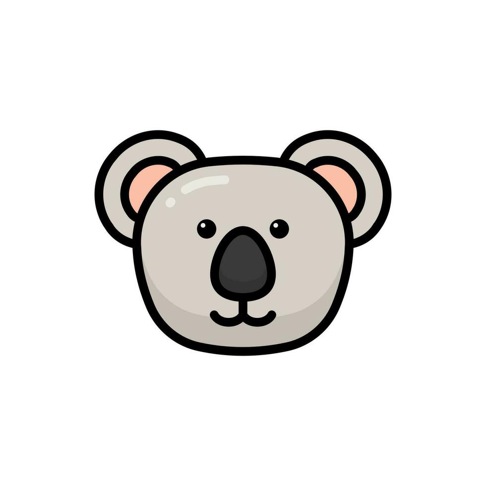 einfach Koala geradlinig Farbe Symbol. das Symbol können Sein benutzt zum Webseiten, drucken Vorlagen, Präsentation Vorlagen, Illustrationen, usw vektor