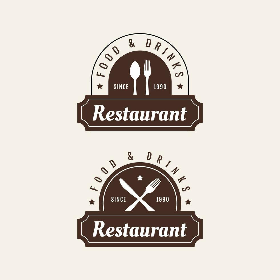 Restaurant Abzeichen Logo Design Sammlungen. - - Vektor. vektor