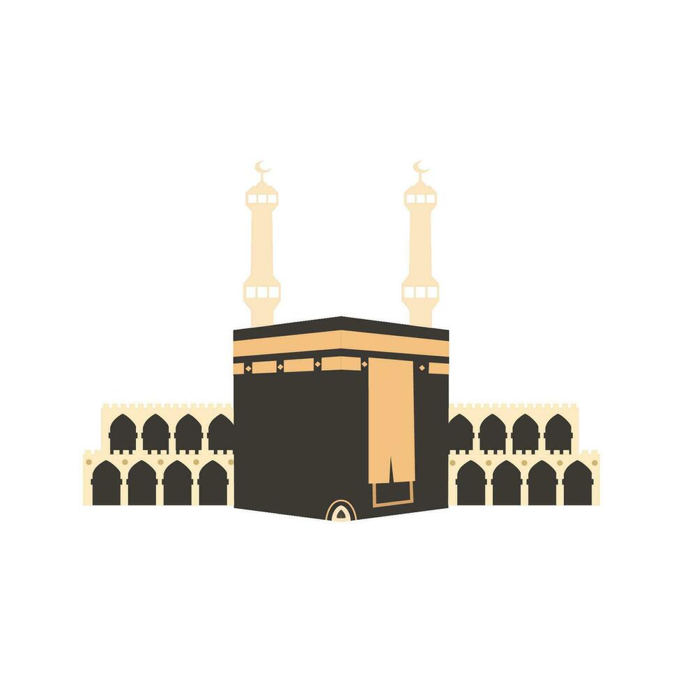 islamic kabah illustration vektor
