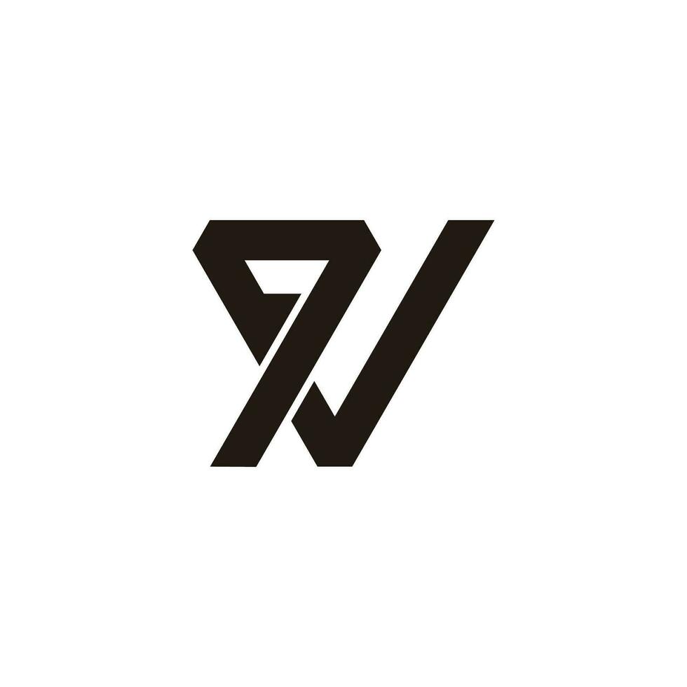 brev v7 enkel geometrisk logotyp vektor
