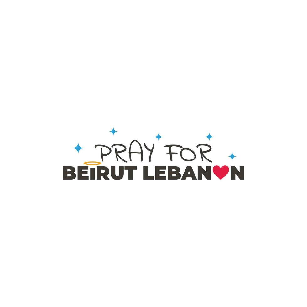 beten zum Beirut Libanon Text Symbol Vektor