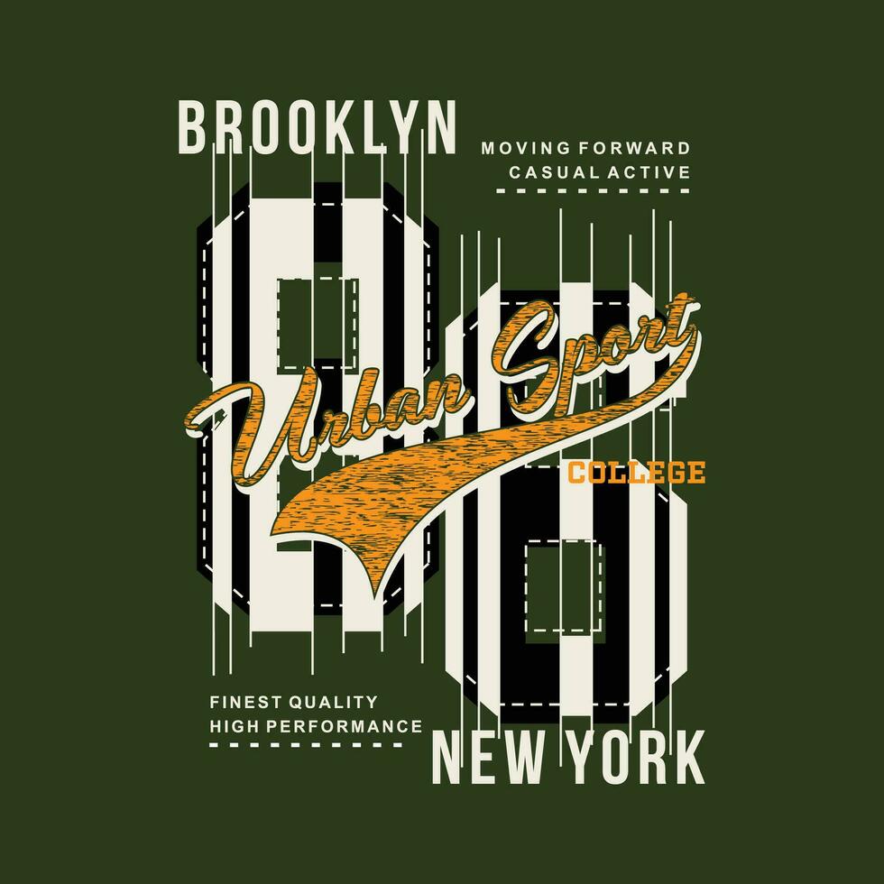 Brooklyn abstrakt Grafik Design, Typografie Vektor Illustration, modern Stil, zum drucken t Hemd