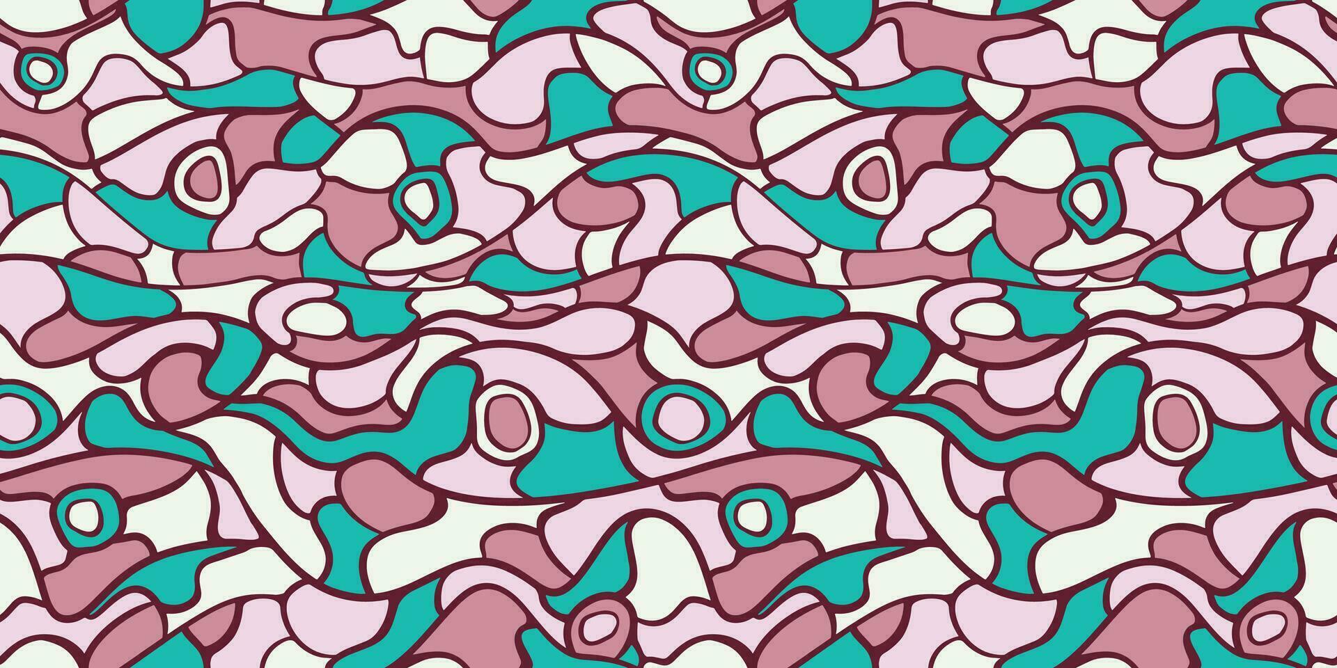 abstrakt neurografisch farbig nahtlos Muster. Neurokunst. hell Muster im minimalistisch. zeitgenössisch druckbar nahtlos Muster mit abstrakt Formen. vektor