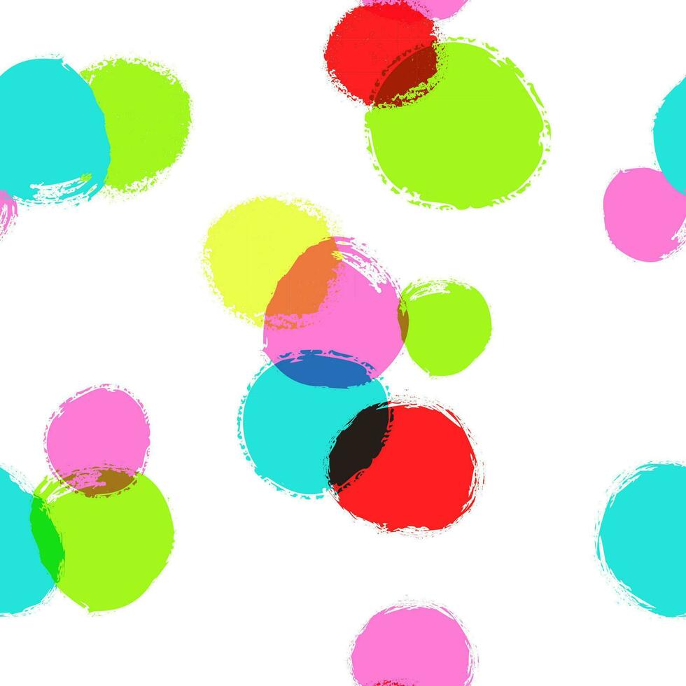 abstrakt borsta stroke konstnärlig runda cirklar mönster sömlös mönster vektor