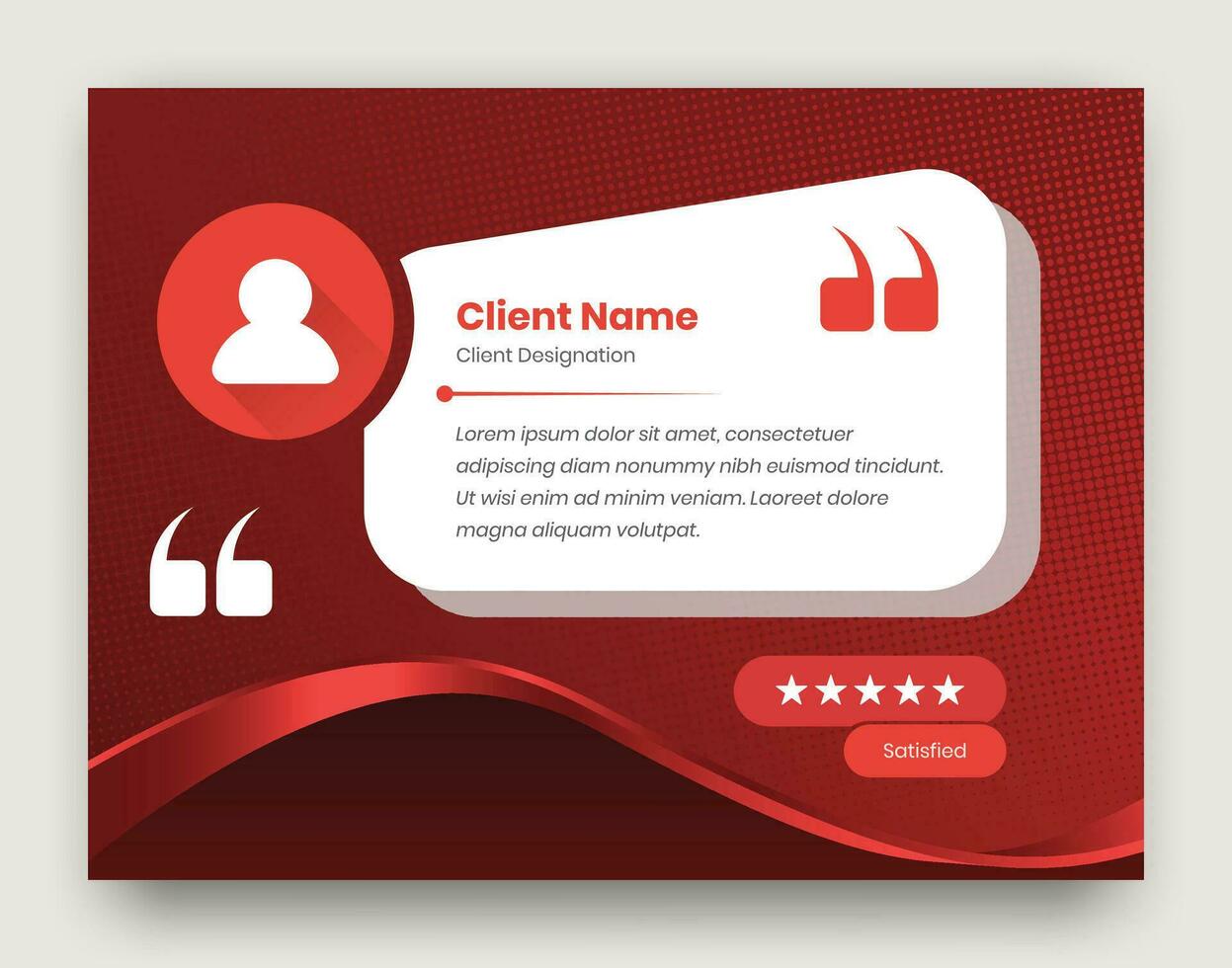 klient respons presentation mörk röd social media posta och webb mall design vektor