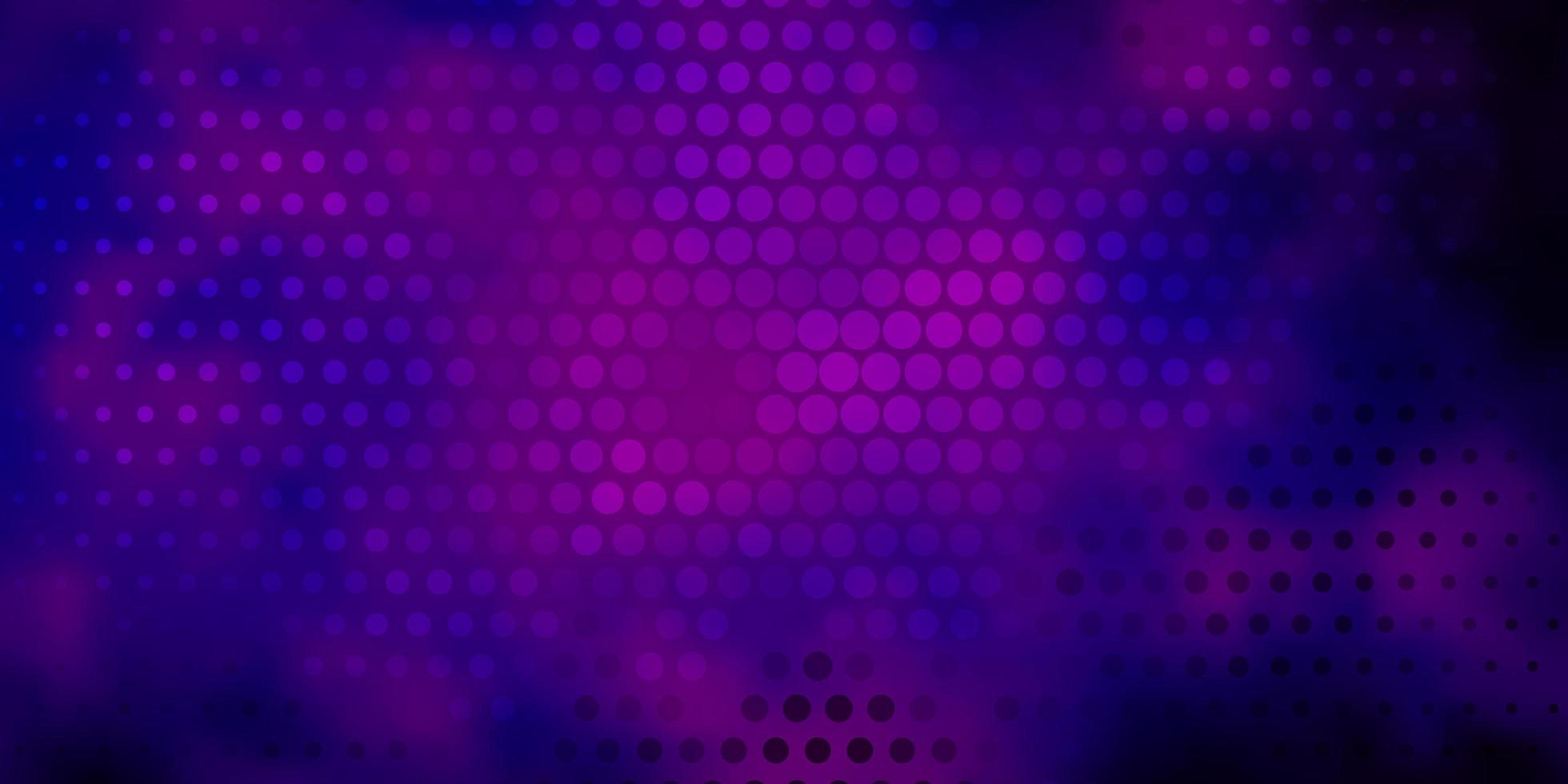 dunkelvioletter Vektorhintergrund mit Flecken. moderne abstrakte Illustration mit bunten Kreisformen. Muster für Websites. vektor