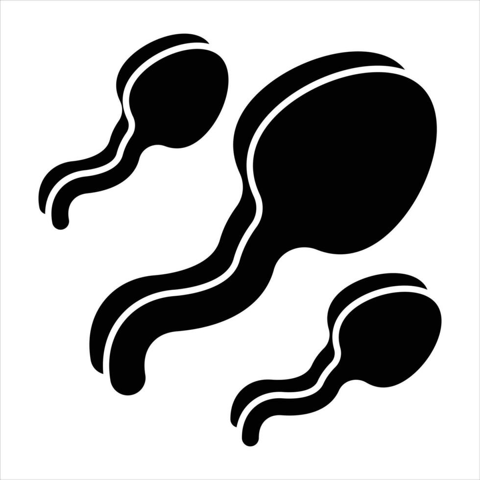 sperma glyf ikon design stil vektor