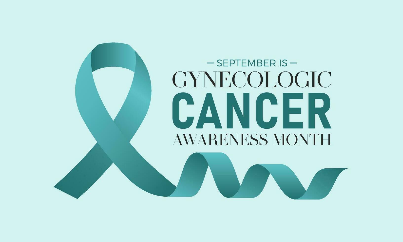 gynäkologisch Krebs Bewusstsein Monat ist beobachtete jeder Jahr im September. weiblich reproduktiv System Symbol. Vorlage zum Banner, Karte, Hintergrund. Vektor Illustration.