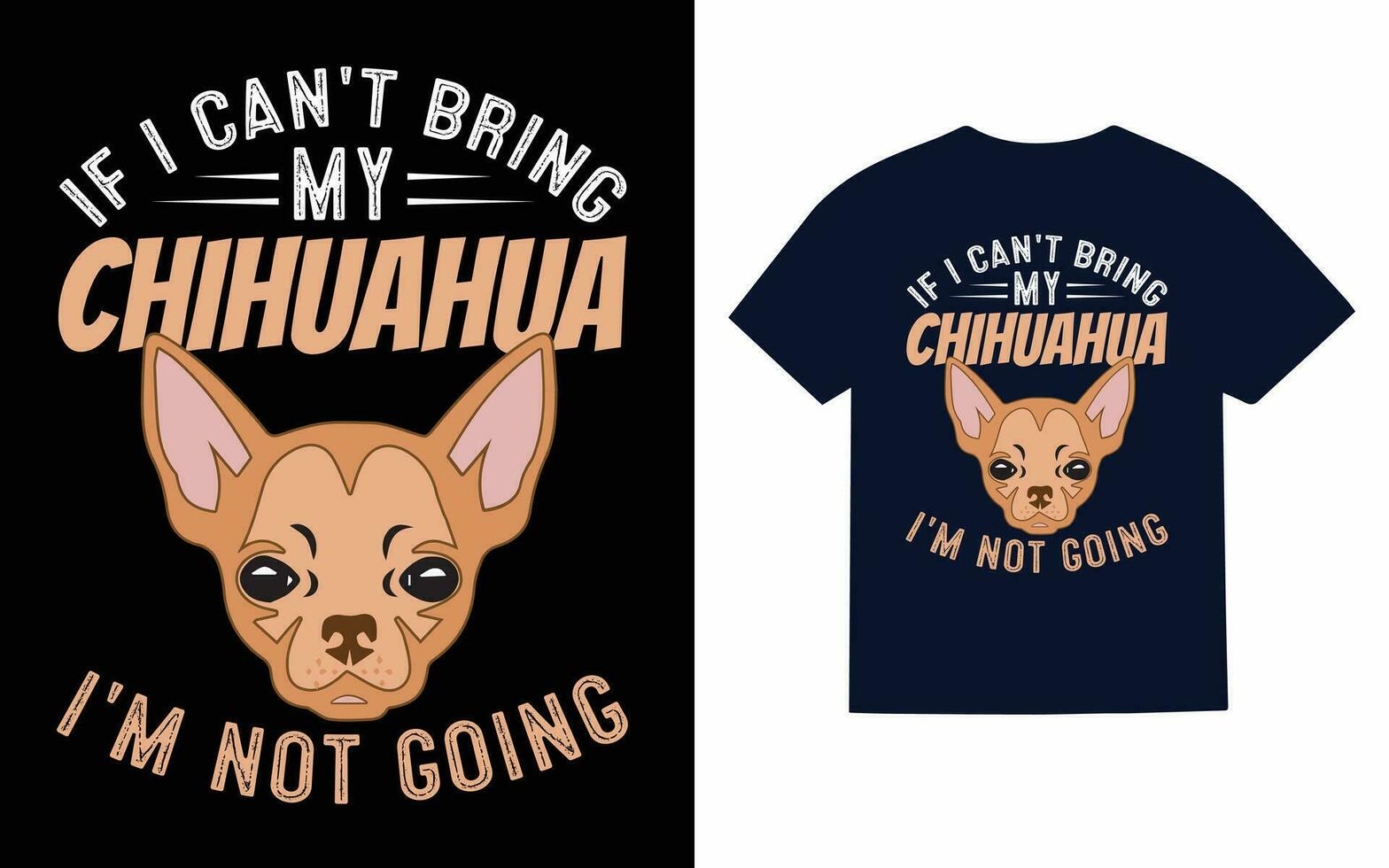 Chihuahua Hund T-Shirt Design, Typografie, Vektor, t Hemd vektor