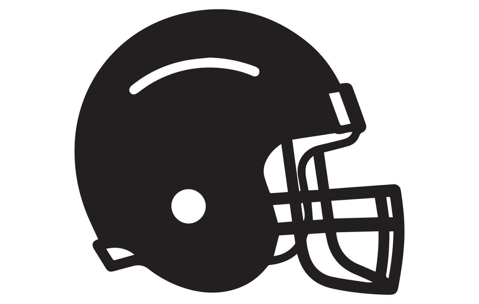 linje teckning illustration av ett amerikan fotboll hjälm, svart och vit fotboll hjälm linje teckning, fotboll hjälm sport ikon symboler. vektor