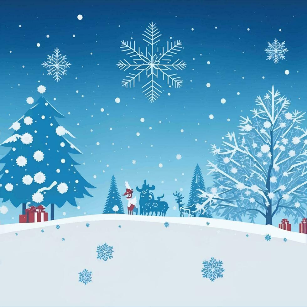Schnee und Bäume Weihnachten Geist Winter Bild Vektor Format hoch Qualität