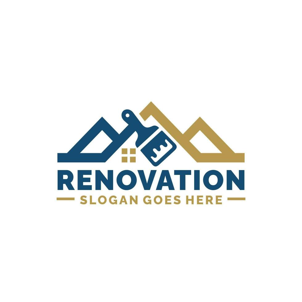 Hem renovering logotyp design vektor illustration