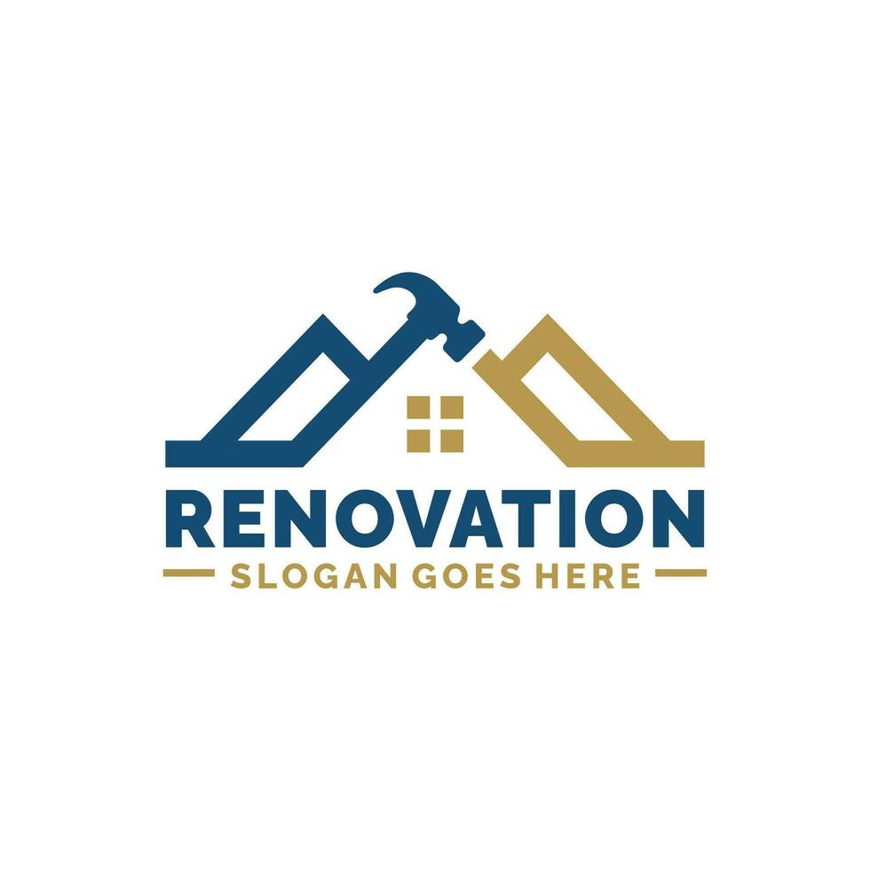 Zuhause Renovierung Logo Design Vektor Illustration