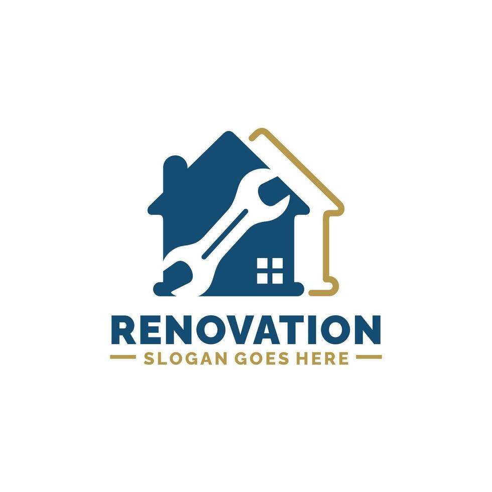 Hem renovering logotyp design vektor illustration