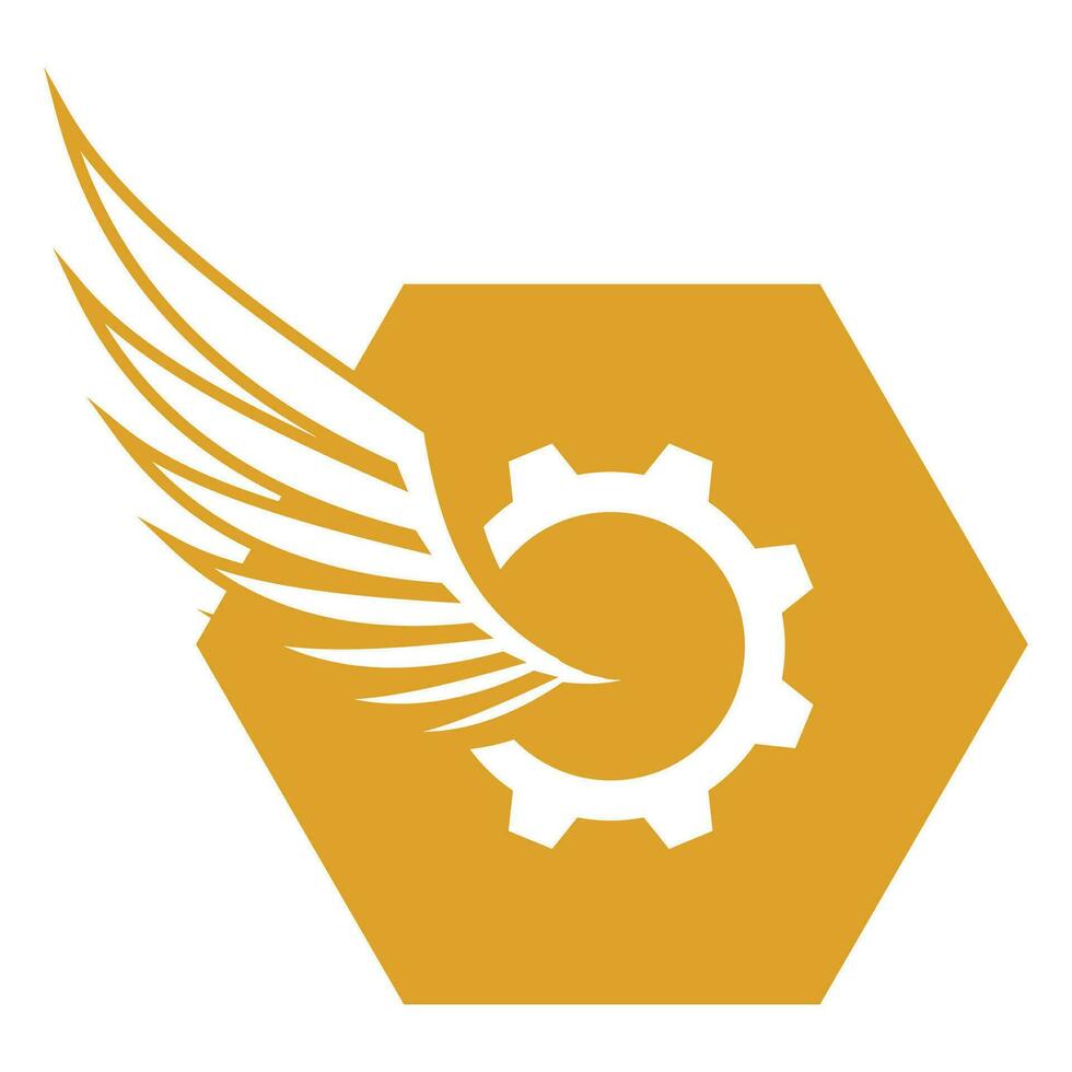 diagonal Vogel Flügel Logo. vektor