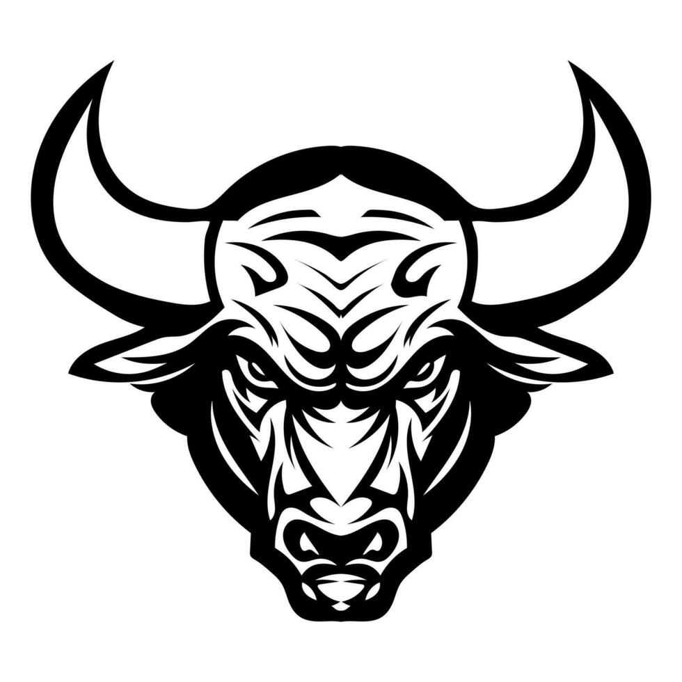 teckning konst bison huvud ikon isolerat på vit bakgrund. design element för tatueringar, affisch, t-shirt, emblem, tecken vektor