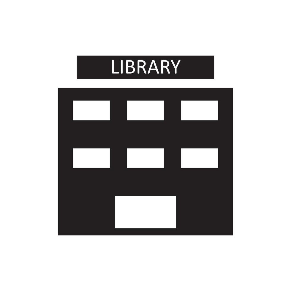 Bibliothek Symbol, Weiß Hintergrund. eben Design Stil. Vektor eps 10.