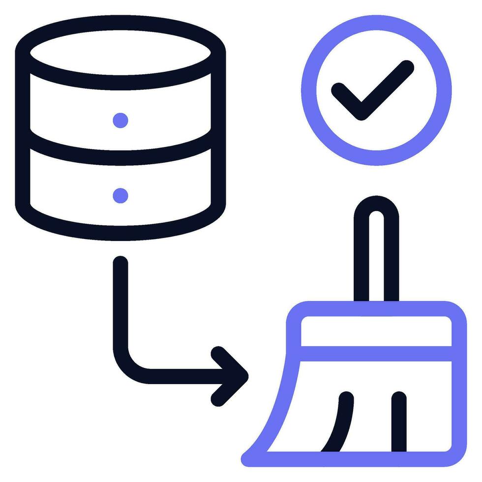 Daten Reinigung Symbol Illustration vektor