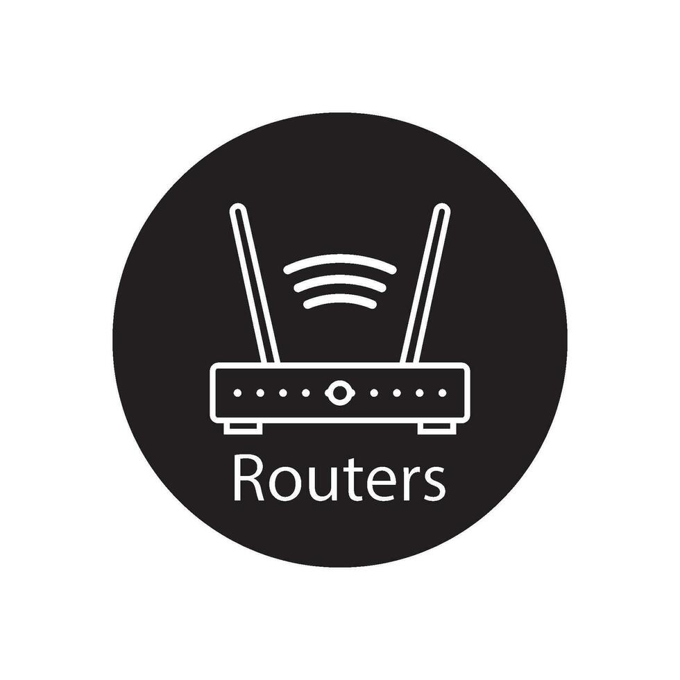 Router Symbol Vektor