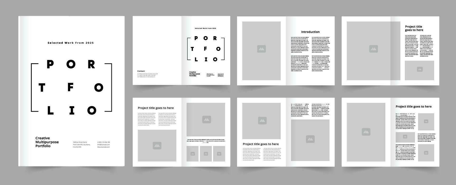 Portfolio Layout Design Vorlage vektor