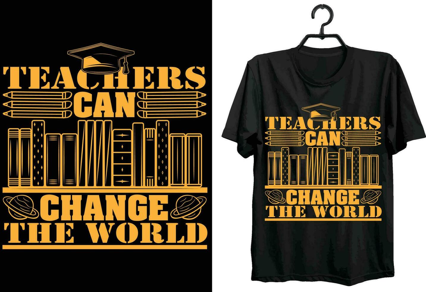 lärare kan förändra de värld. Lycklig lärare dag svg t-shirt design. rolig gåva Artikel lärare t-shirt design för Allt lärare. vektor