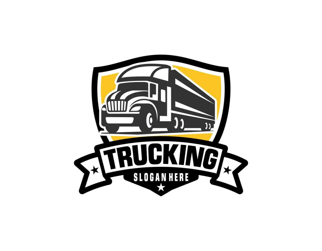 Semi-Truck-Logo-Emblem-Logo-Vorlage vektor