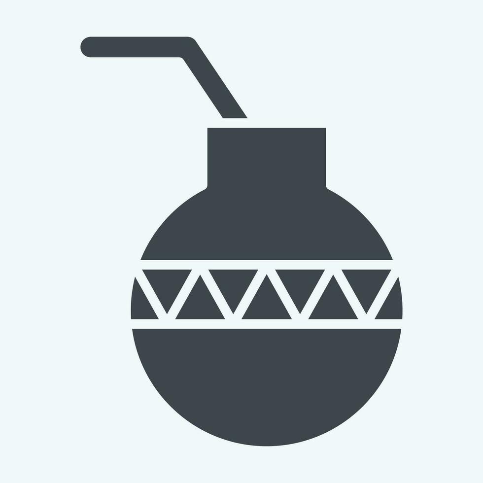 Symbol Kalebasse. verbunden zu amerikanisch einheimisch Symbol. Glyphe Stil. einfach Design editierbar. einfach Illustration vektor