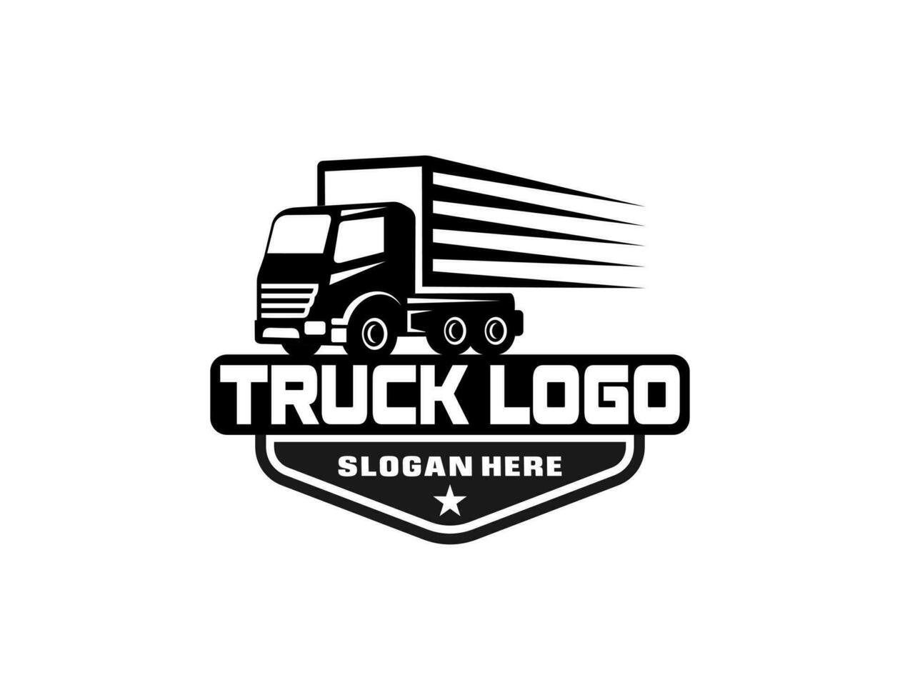 LKW-Logo-Vorlage, perfektes Logo für Unternehmen im Zusammenhang mit der Automobilindustrie vektor