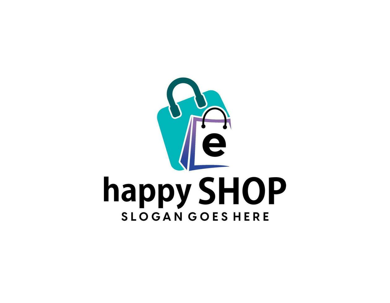 Einkaufen Wagen Logo und Einkaufen Taschen Logo Vektor