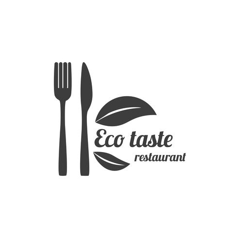 Restaurang etikett Food Service Logo vektor