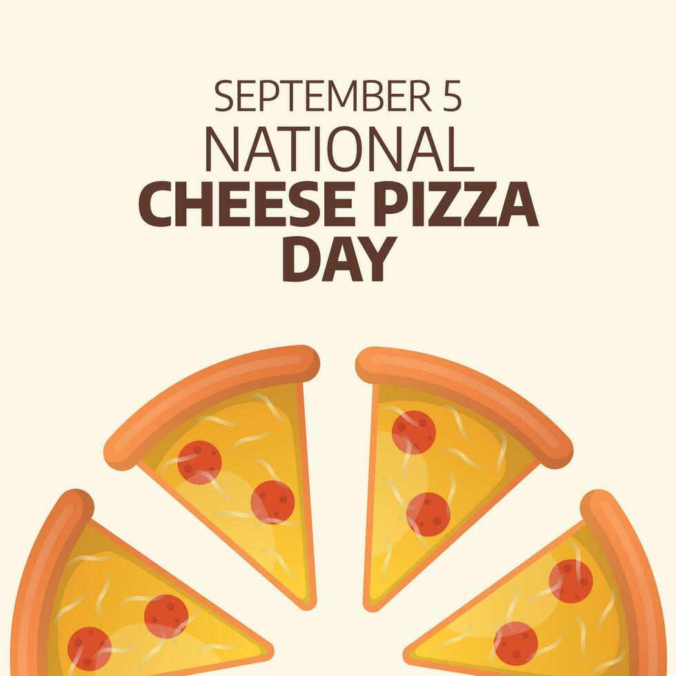 National Käse Pizza Tag Design Vorlage gut zum Gruß Verwendung. Käse Pizza Design. Pizza Vektor Illustration. eben Design. eps 10.