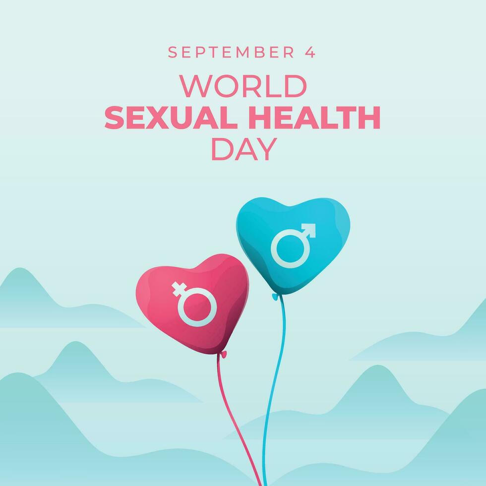 Welt Sexual- Gesundheit Tag Design Vorlage gut zum Feier. Sexual- Symbol Design. eben Design. Vektor Illustration. Folge. 10.