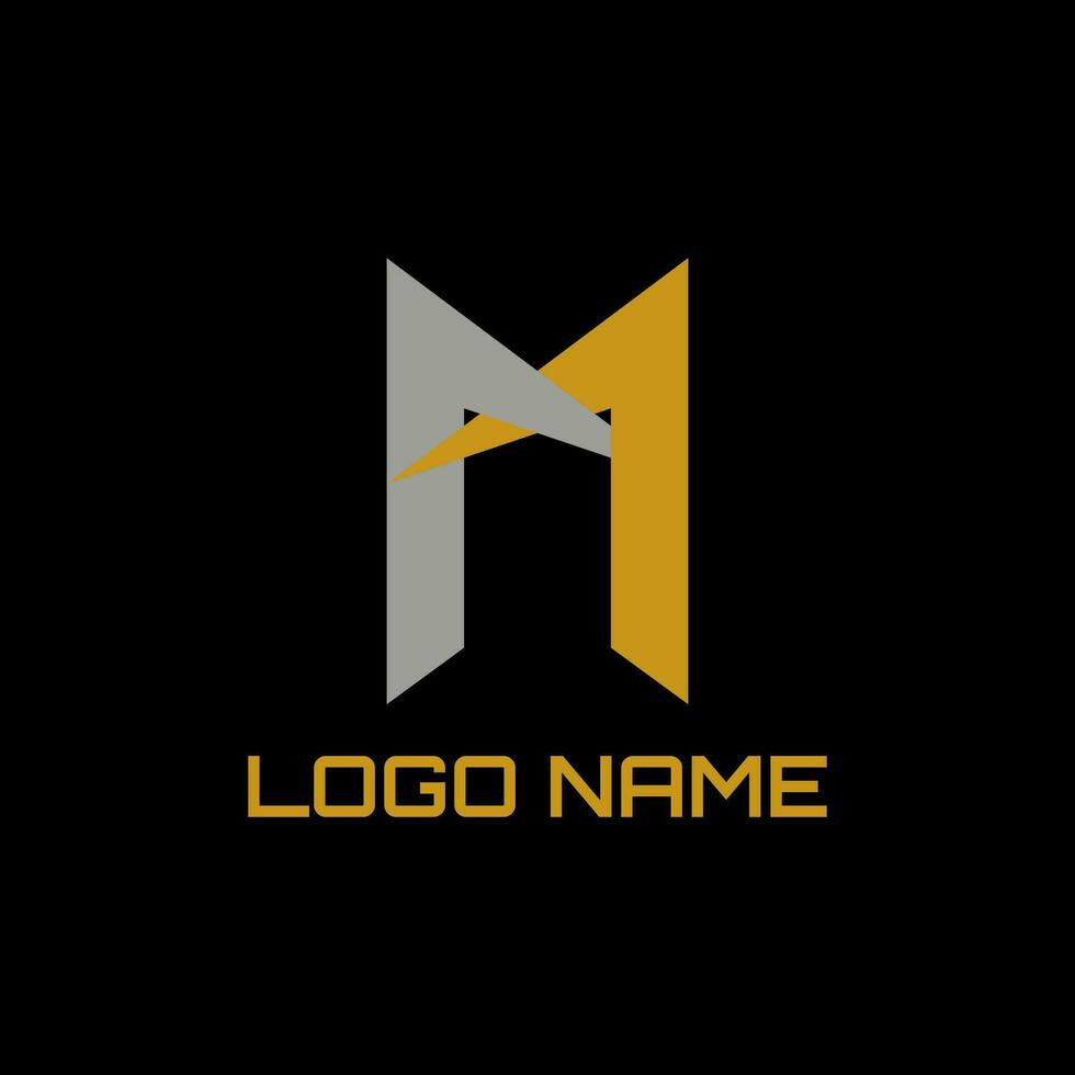 m Brief Haus Logo Design Vektor