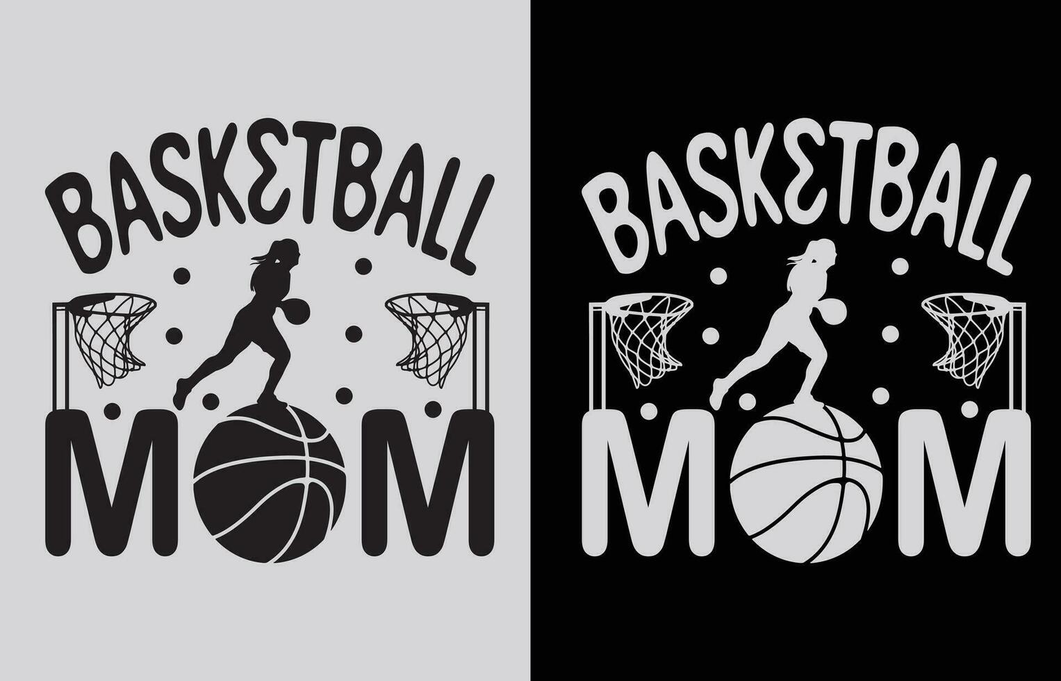 Basketball Mama t Hemd Design vektor