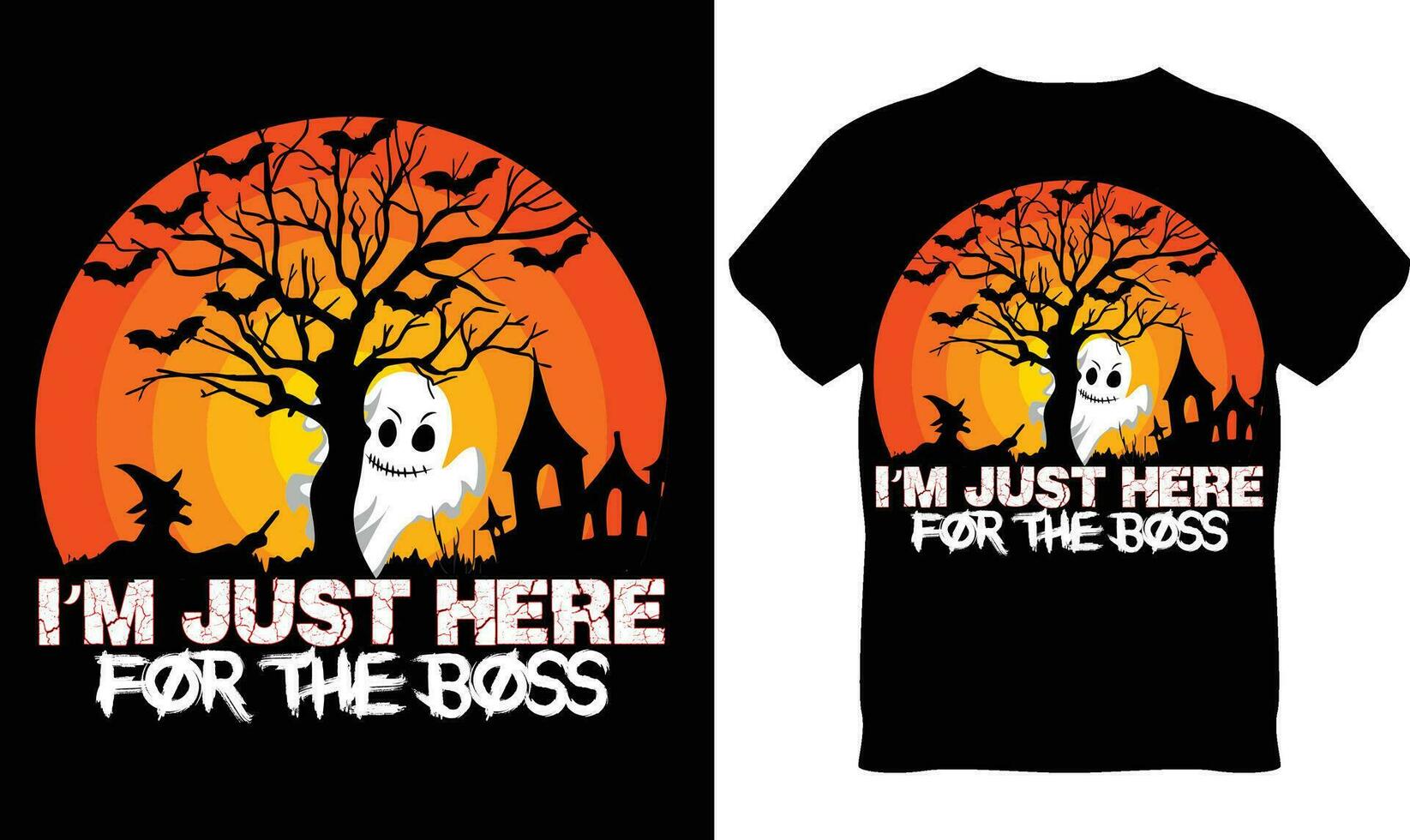 glücklich Halloween einzigartig T-Shirt Design vektor