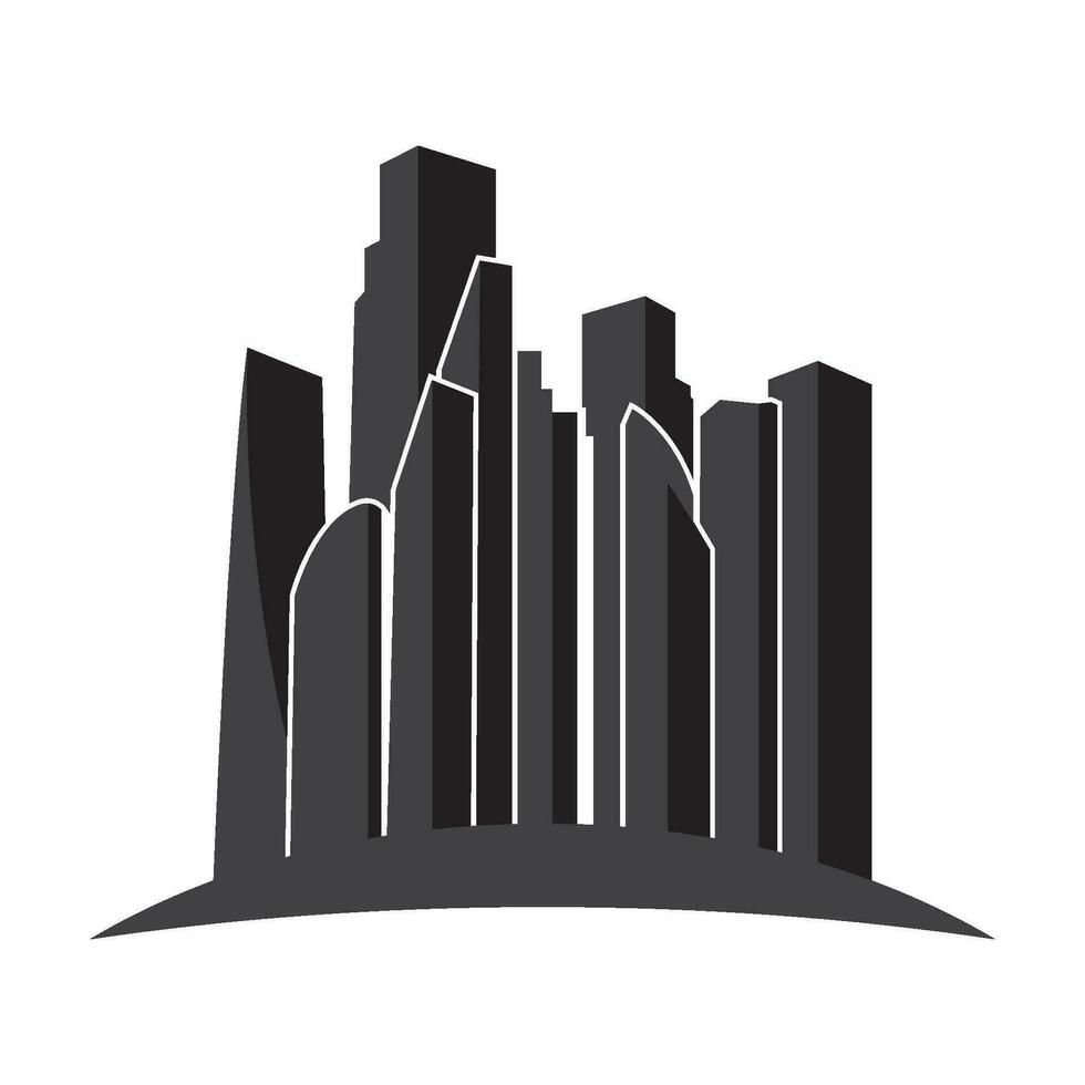 stad horisont logotyp bakgrund vektor