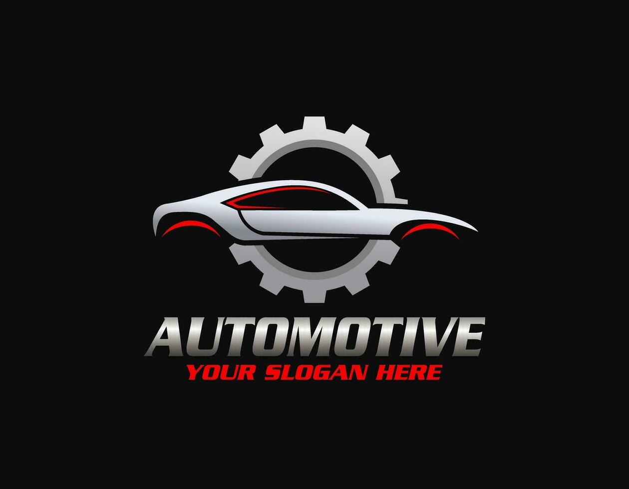 Auto Stil Auto Logo Design mit Konzept Sport Fahrzeug Silhouette vektor