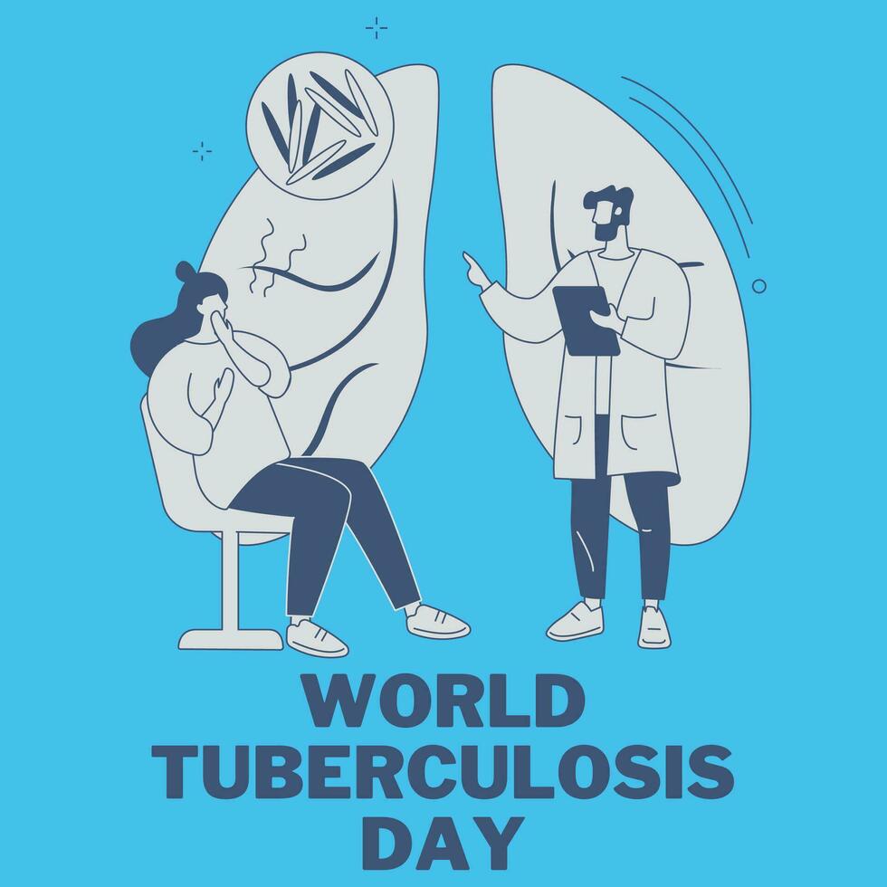 världens tuberkulosdag vektor