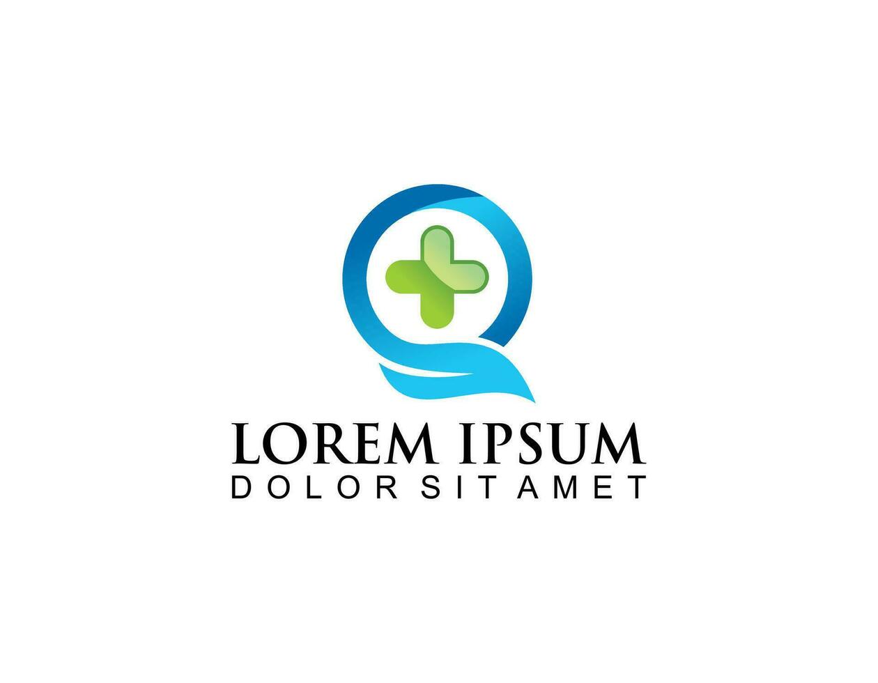 korsa eller plus medicinsk logotyp ikon design mall element vektor