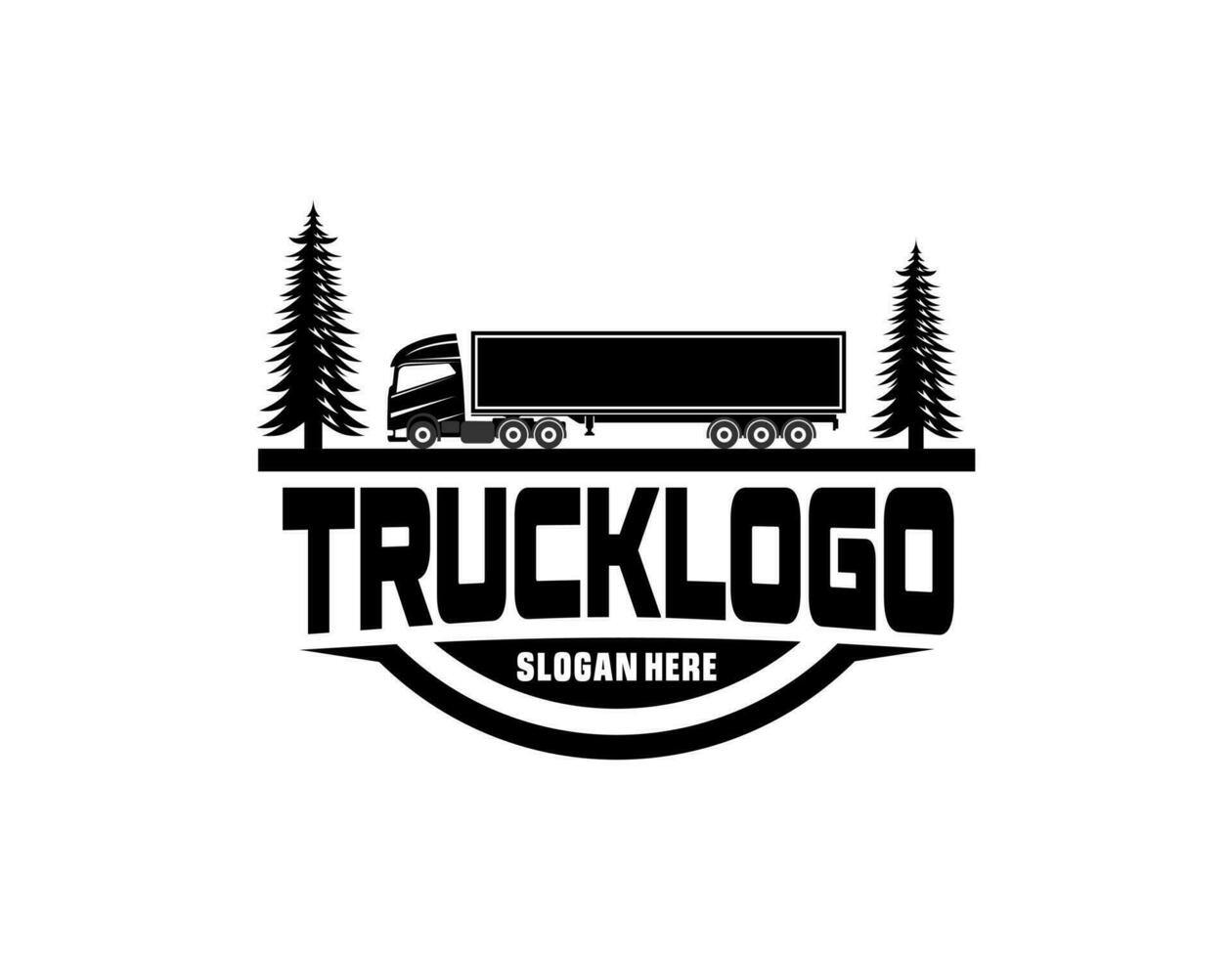 lastbil vektor logotyp illustration, bra för maskot, leverans eller logistik, logotyp industri, lägenhet färg, stil med blå.