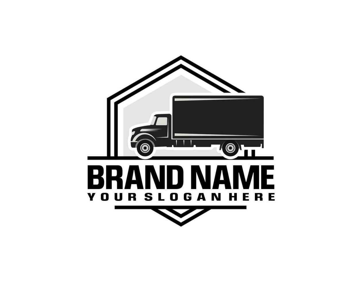 Semi-Truck-Logo-Emblem-Logo-Vorlage vektor