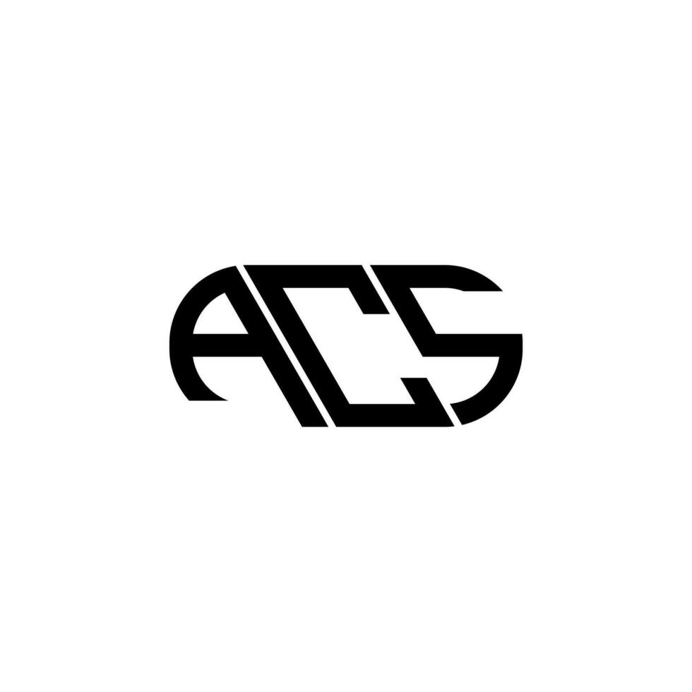 acs Brief Logo Design. acs kreativ Initialen Brief Logo Konzept. acs Brief Design. vektor