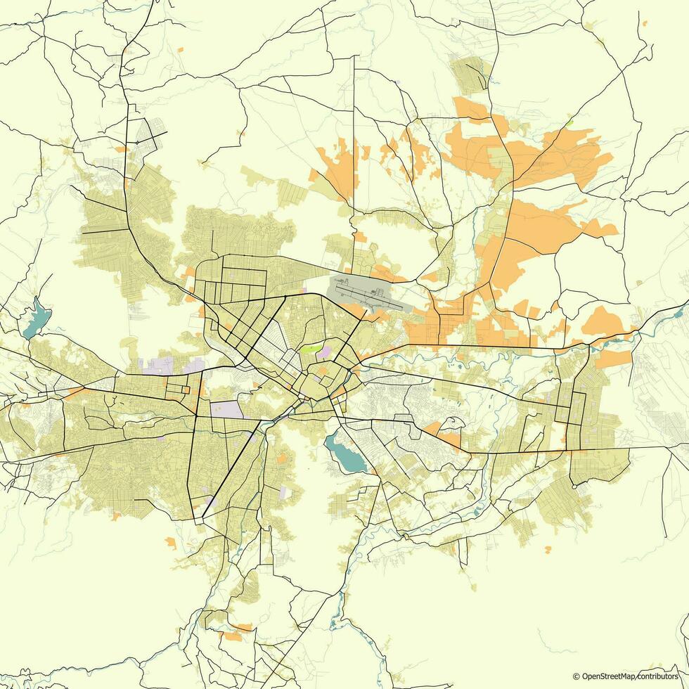 Vektor Stadt Karte von Kabul Afghanistan