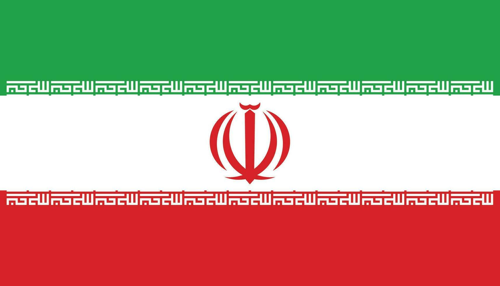 ich rannte National flag.iran Flagge im das richtig Verhältnis vektor
