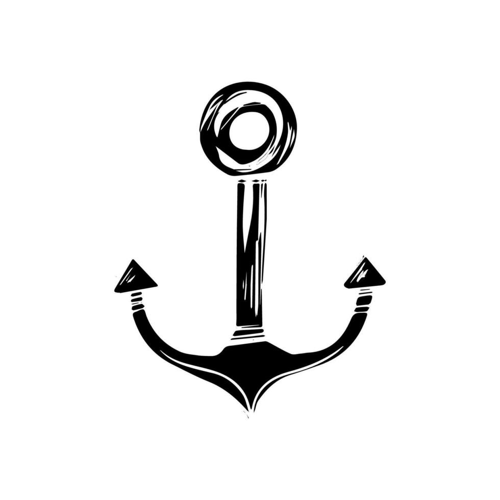 Anker Symbol Vektor Marine Ozean Ozean Symbol Illustration