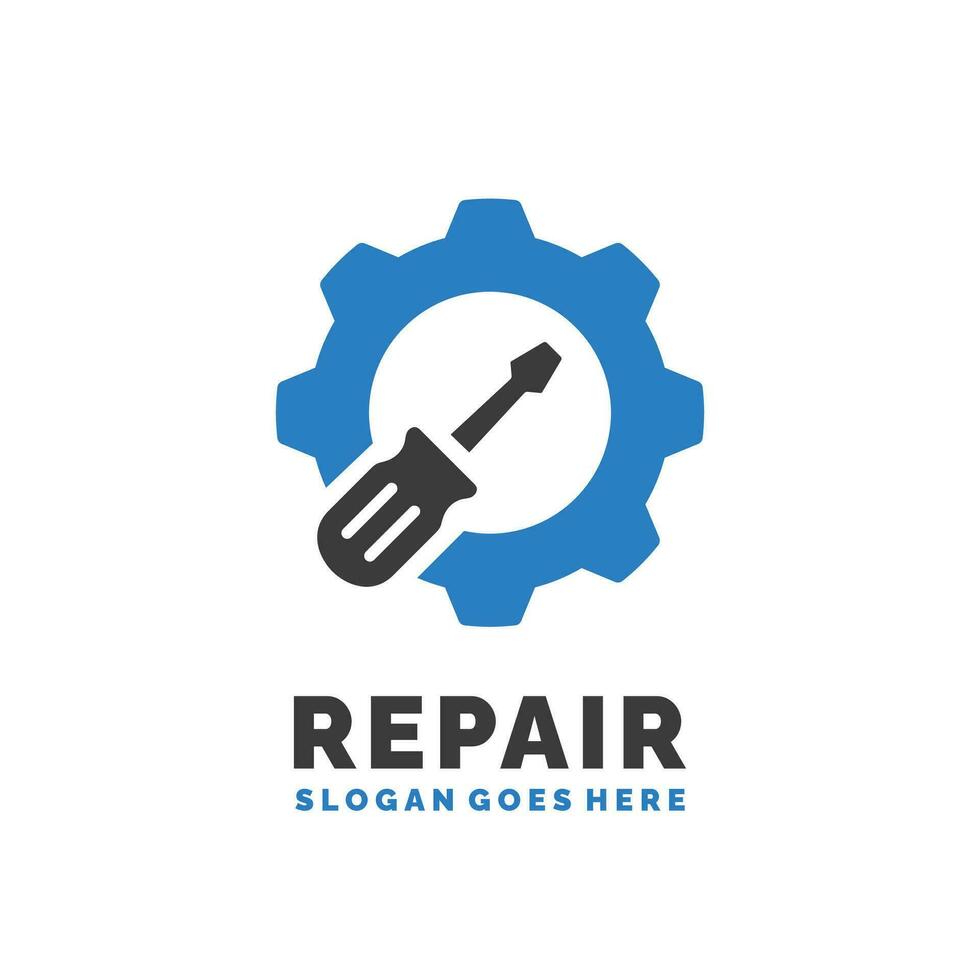 Reparatur Logo Design Vektor Illustration. Instandhaltung Logo
