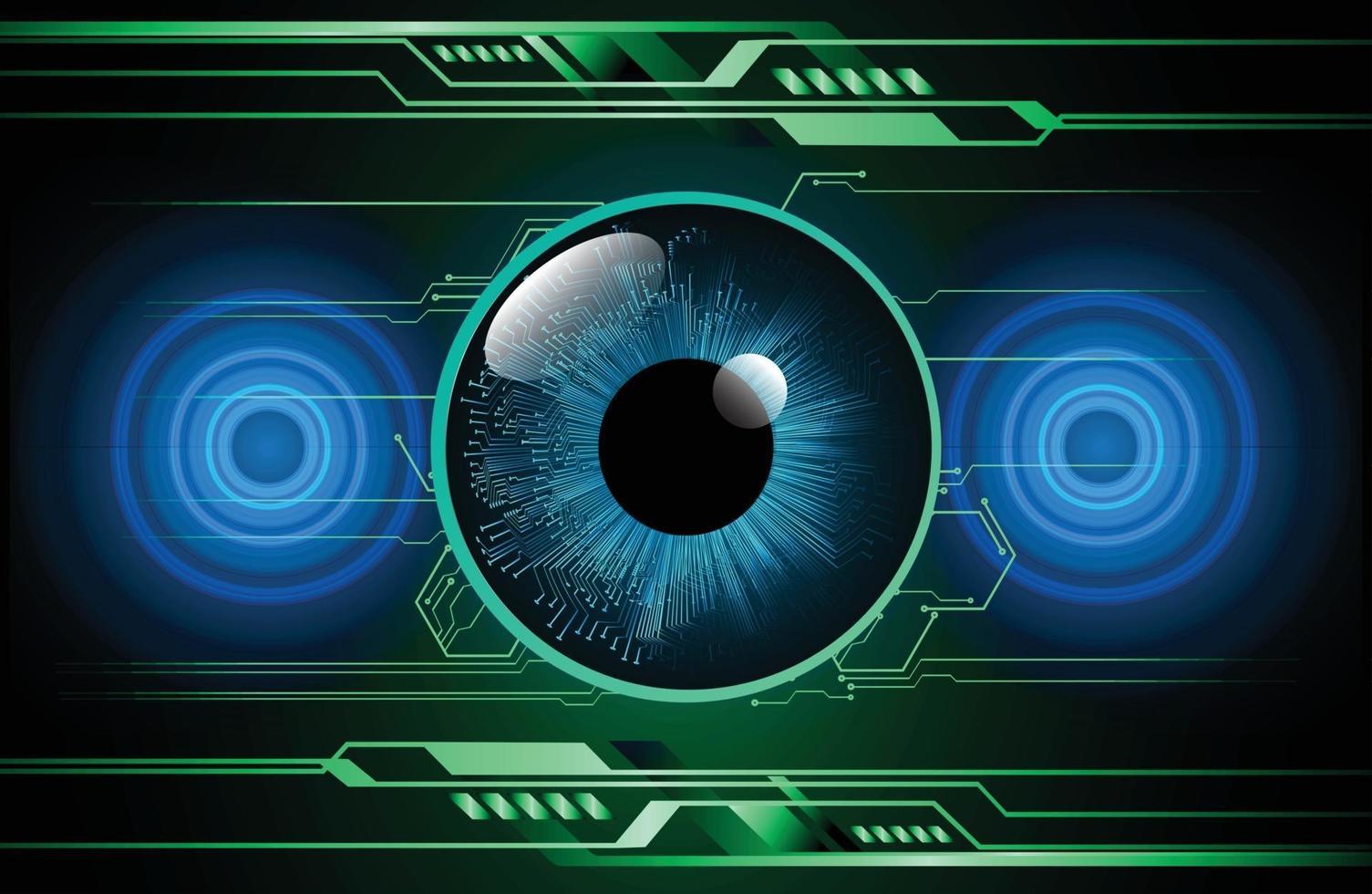 Hintergrund des zukünftigen Technologiekonzepts der Augen-Cyber-Schaltung vektor